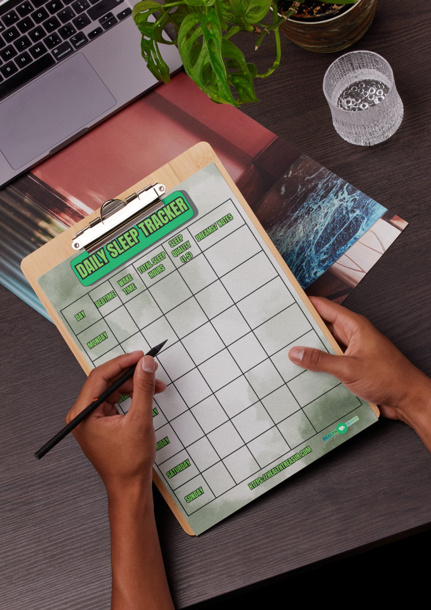 Daily Sleep Tracker – Printable Sleep Log & Wellness Planner for Better Rest & Morning Energy