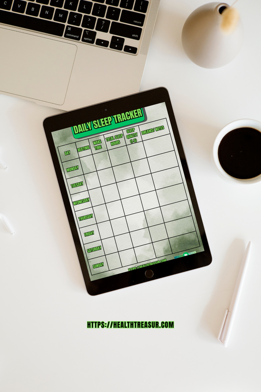 Daily Sleep Tracker – Printable Sleep Log & Wellness Planner for Better Rest & Morning Energy